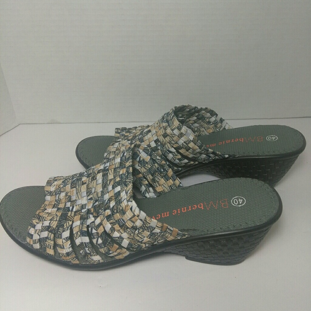 Bernie Mev Slip on wedge heel sandals size 40